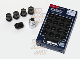 Rays 19HEX Nut & Lock Set - L31 M12x P1.5 Black 5H - RHDJapan